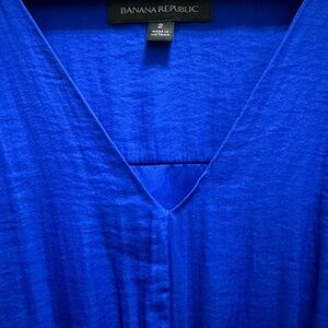 Banana Republic Royal Blue V-Neck Sleeveless Dress